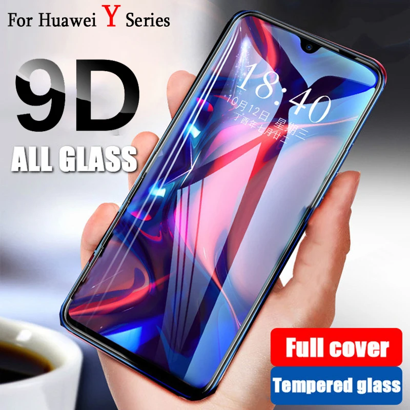 9D полный клей Y6 закаленное стекло для huawei Y9 Y5 Y7 Y 6 протектор экрана Huawai Huawey Y5 Lite Y7 Y6 Prime пленка