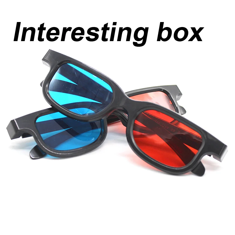 Пластиковые красные и синие 3d-очки для мобильного ТВ компьютерный проектор общий