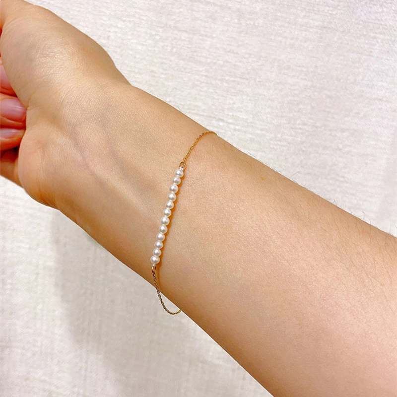 

Женский браслет из серебра 925 пробы, с жемчугом, 18 см