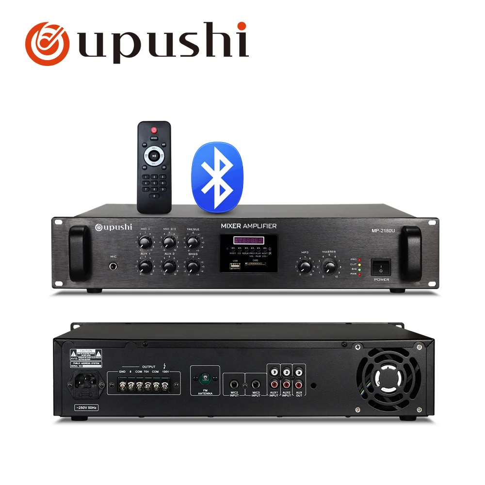 Oupushi Professional bluetooth broadcast amplifier support USB/CD card playback | Home Theater Amplifiers