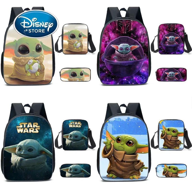 Cute Cartoon Yoda Laptop Backpack Shoulder Bag Clutch For St