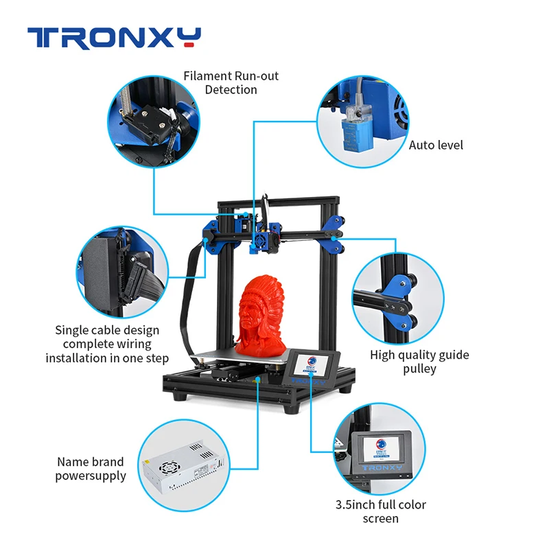 Tronxy XY 2 PRO 3D принтеры 255*255 Настольный печать шприц машина для металлической рамки