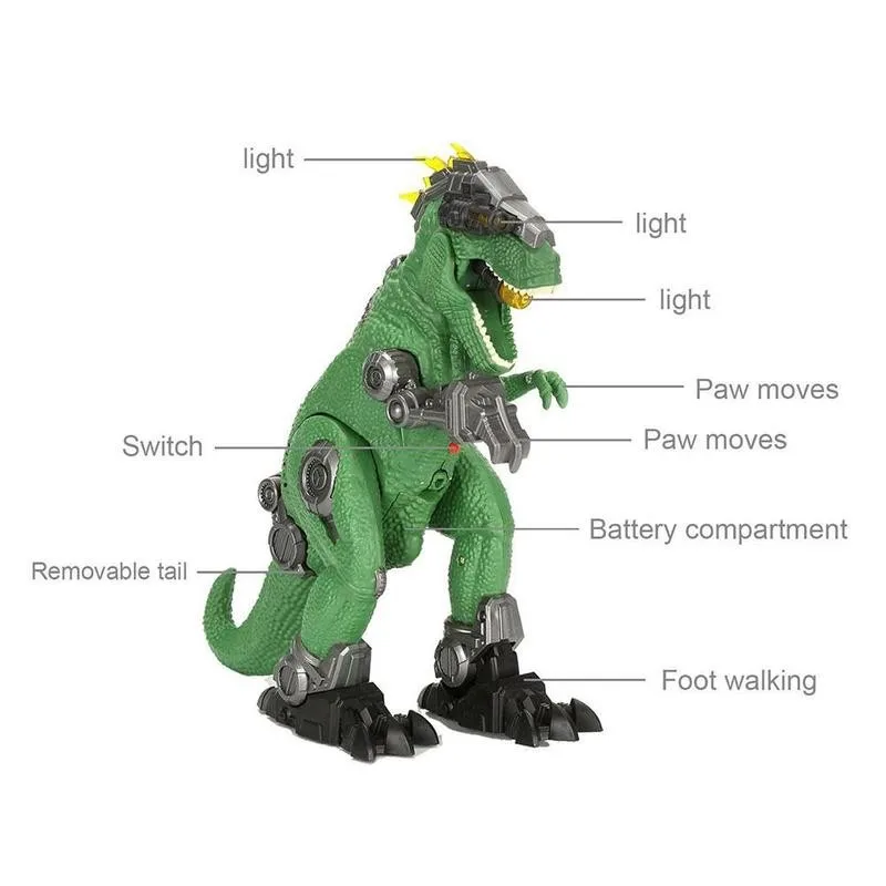 

Electric Dinosaur Model Simulation Crawling Sound And Tyrannosaurus Mechanical Simulation Light Dinosaur Children's Toys R0A0