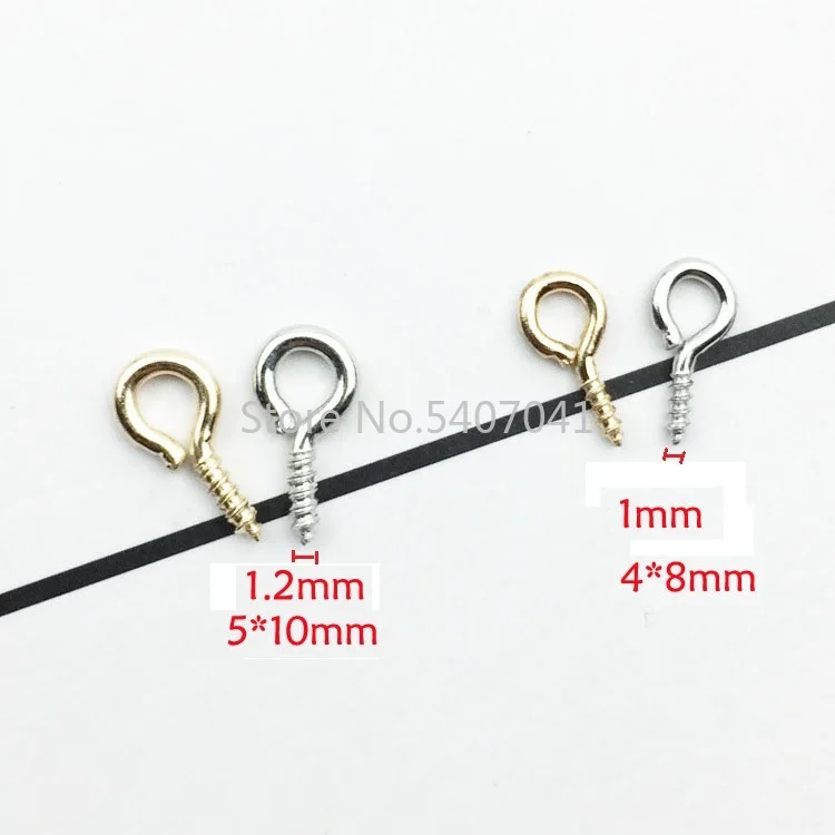 100 шт./лот золотистые/Серебристые гвозди ювелирные аксессуары модный сплав