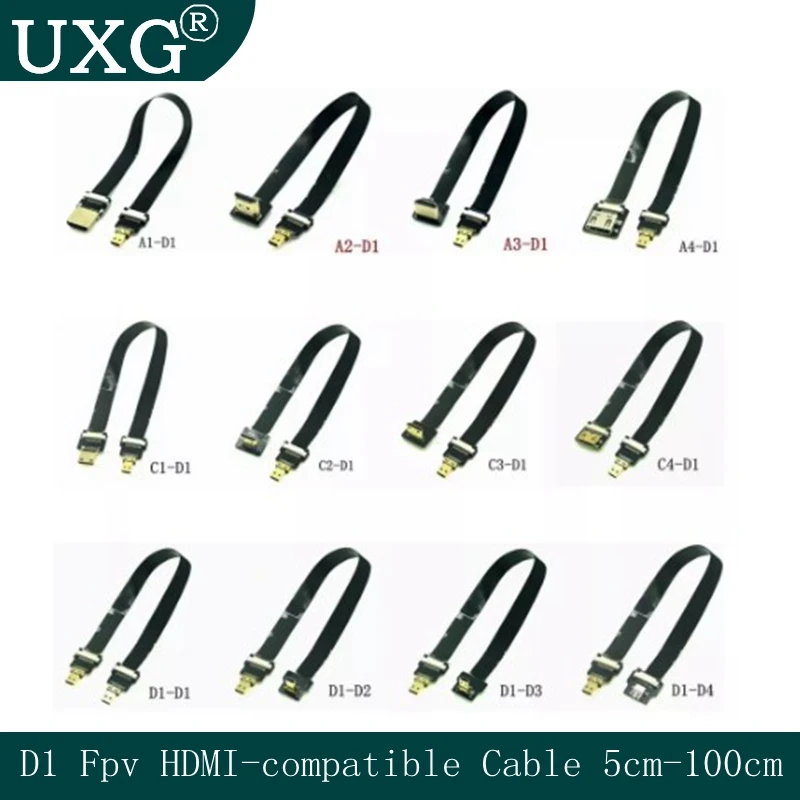 FPV D1-C1234 D1234 FPC плоский Micro Mini HDMI-совместимый кабель с шагом 20 контактов для фотографий