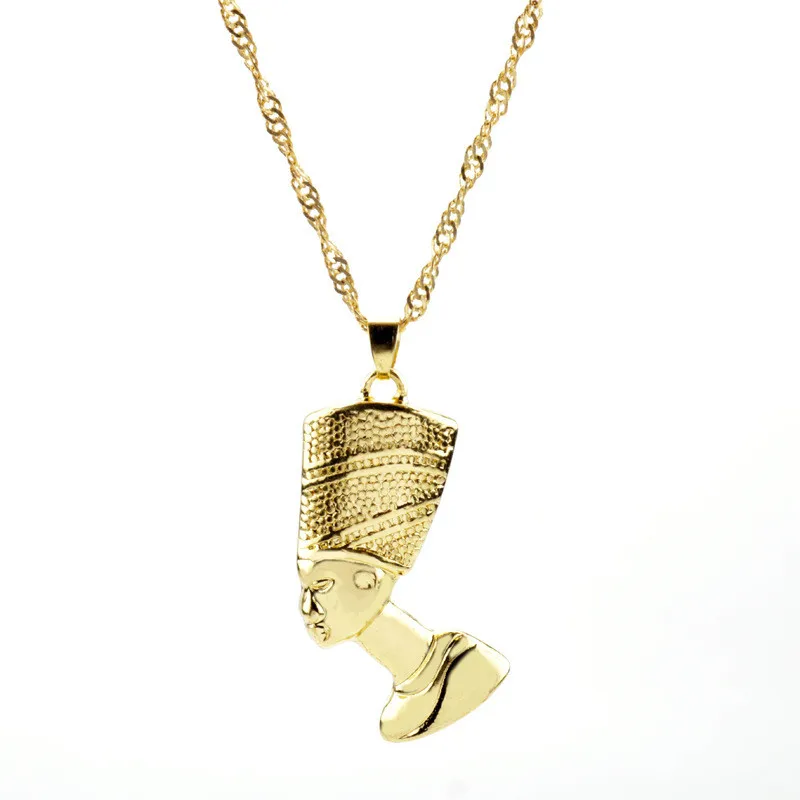 

Egyptian Queen Pendant Necklaces Women Men Jewelry Wholesale Jewellery African Gift
