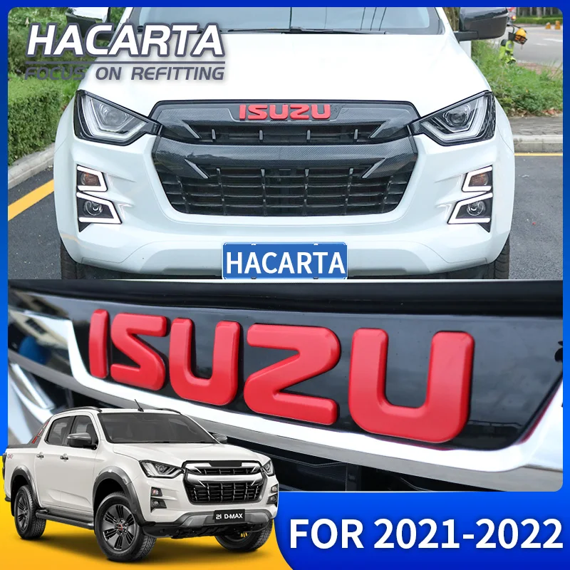 Для модели 2021-2022 Isuzu D-max передняя решетка с логотипом красными буквами наклейки