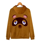 Толстовка с капюшоном, на молнии, с 3D-принтом