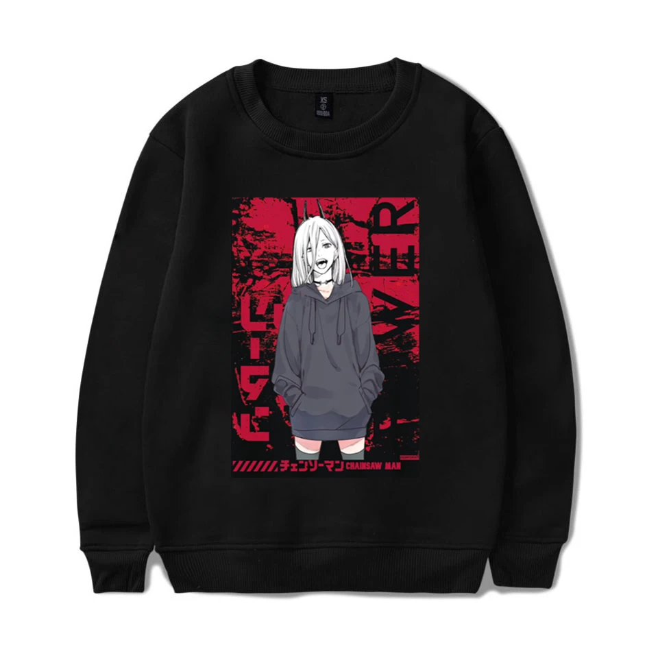 

Мужские толстовки с принтом Японская уличная одежда Power, толстовки с принтом бензопилы, одежда в стиле Харадзюку, худи из аниме, Толстовка Ов...