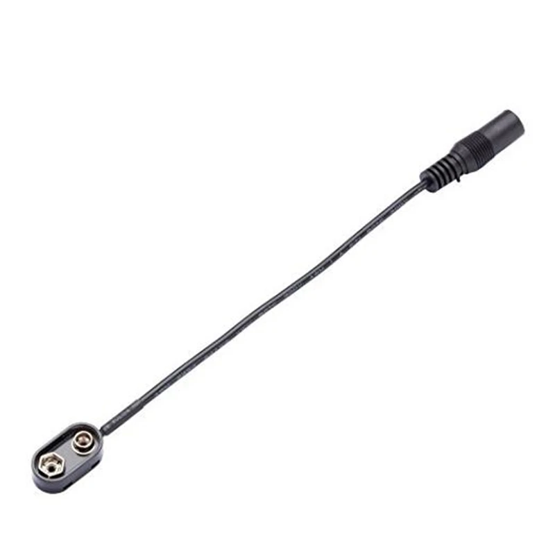 5 Pcs 9V Battery Power DC Connector Female Snap Clip Adapter 9 V Wire Holder Cable for Guitar Effect Pedal | Спорт и развлечения
