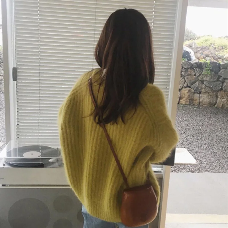 

JSXDHK Fairy Half Turtleneck Sweater Women Winter Thick and Loose Outerwear 2020 New Tassel Dot Trim Wild Bottoming Knitted Tops