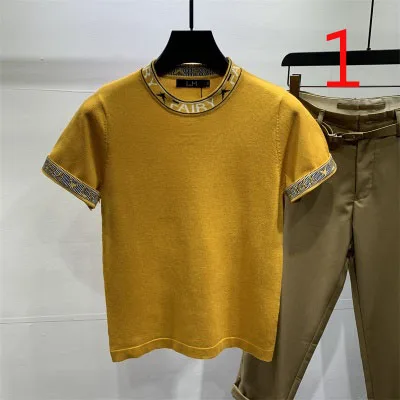 

Short-sleeved T-shirt summer ice silk half-sleeved Korean tight-fitting thin knit T-shirt