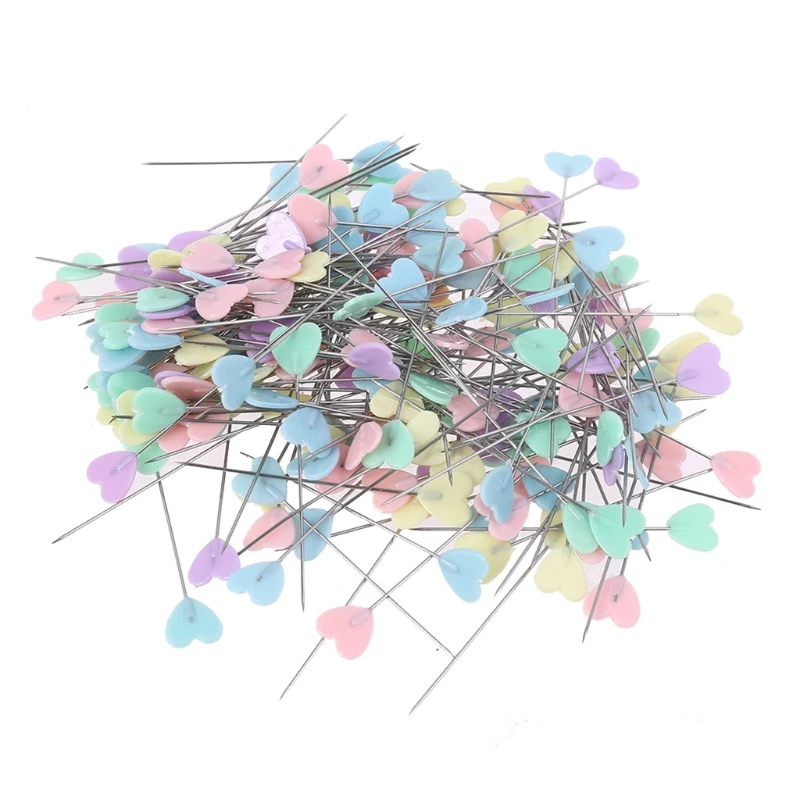 

2021 New 200pcs Heart Dressmaker Pins Needles Jewelry Making Tools DIY Quilting Sewing