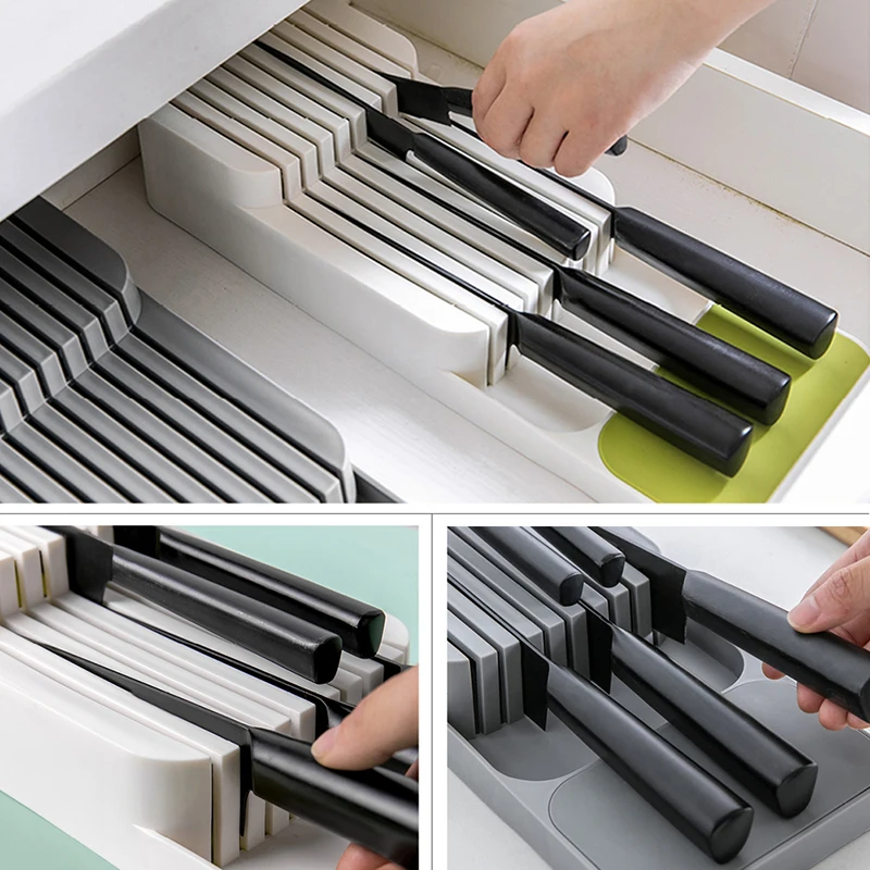 Kitchen Knife Blocks Drawer Store Organizer Tray For Knives Block Storage Stand Rack Holders | Дом и сад