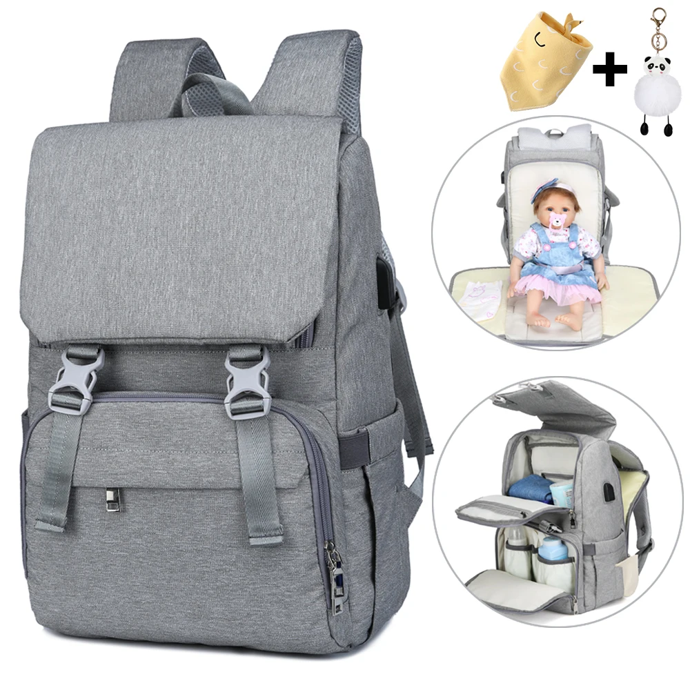 Wet Waterproof Usb Mummy Daddy Baby Diaper Bag Backpack Organizer Newborn Mother Maternity Baby Bag Bags For Mom Mommy Stroller