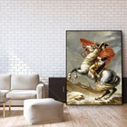 Классическая Наполеон портрет живопись на холсте с изображением лошади Плакаты принты настенные картины для Гостиная украшения для дома