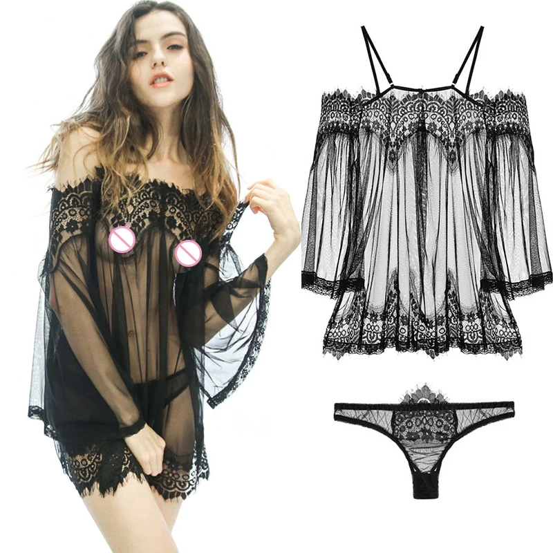 Сексуальное женское нижнее белье прозрачное сексуальное Тедди кружевное платье