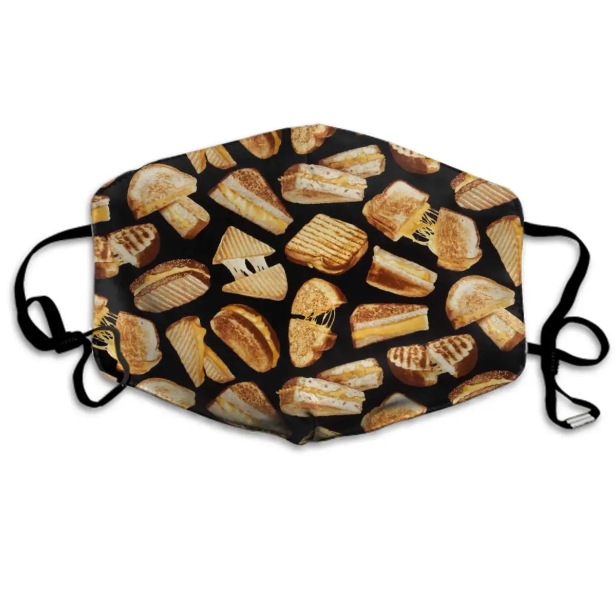

Comfortable Two Layer Dust Mask, Soft Grilled Cheese Sandwiches Face Mask Cover Mouth for Adults and Teens