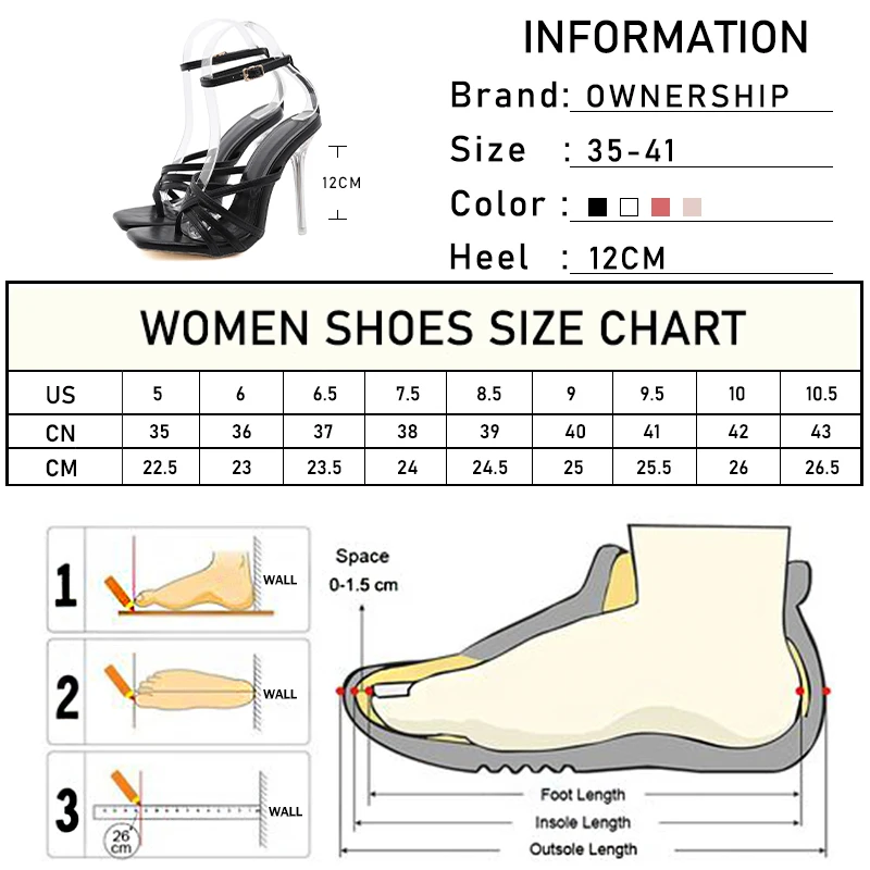 

2021 Women's Sexy High Heel Plus Size Sandals Female Fashion Heels Ankle Buckle Narrow Band Wedding Shoes Ladies Footwear