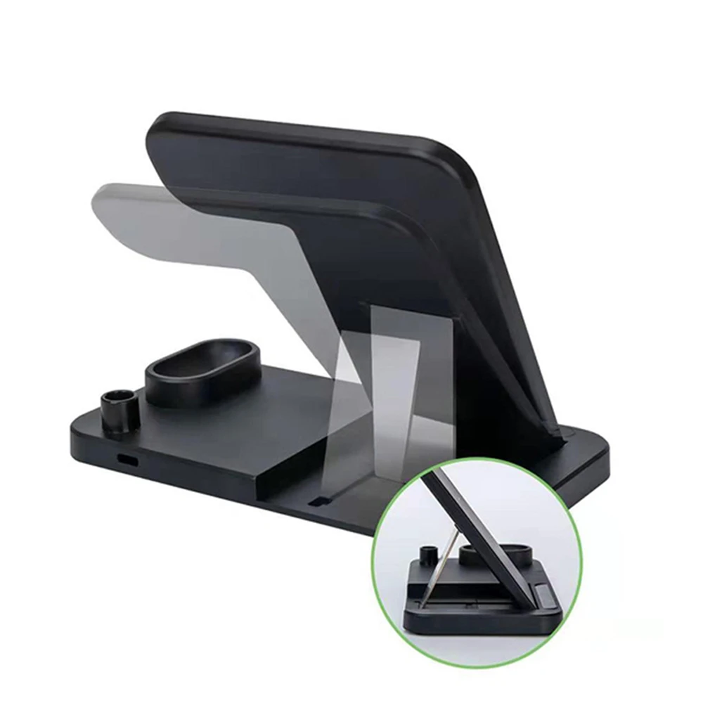 Беспроводное зарядное устройство QI 4 в 1 складная зарядная док-станция для iPhone X 8