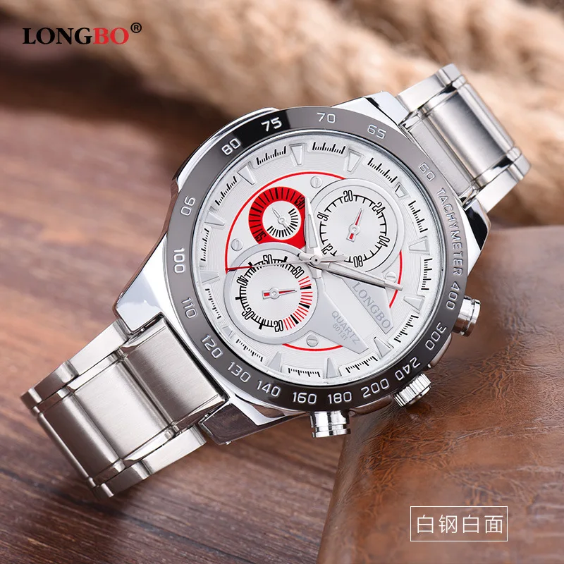 

LONGBO classic atmosphere three-eye sports quartz casual men's watch