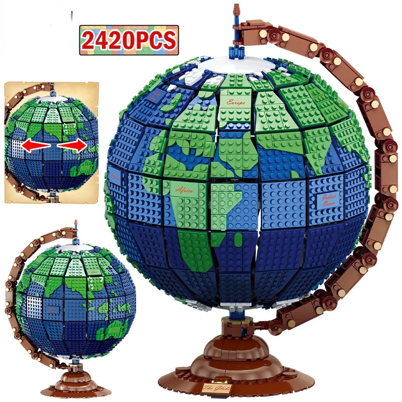 

2420 шт., Детский конструктор «Карта мира»