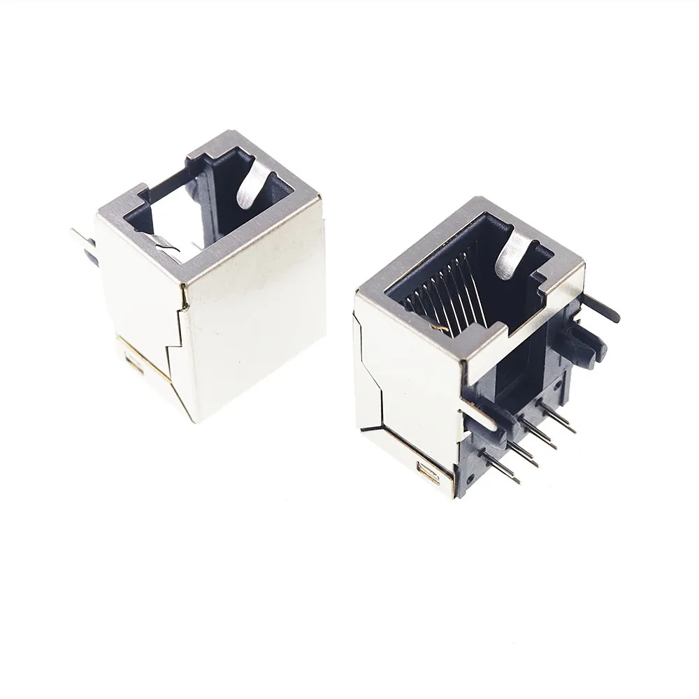 20шт RJ45 Однопортовый экранированный модульный PCB разъем 8P8C прямоугольный