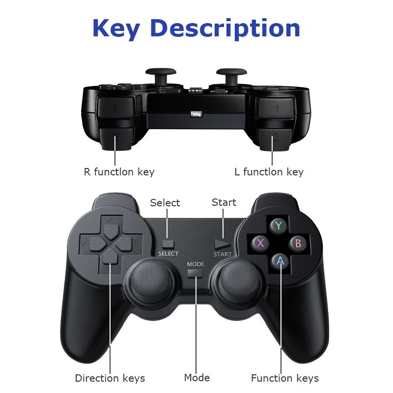 Беспроводной геймпад 2 4G для PSP / PC TV Box /Android игровой контроллер телефона джойстик