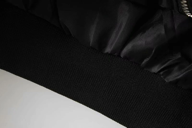 Блестящие жакеты для женщин Черная куртка с блестками женская уличная одежда корейская мода куртка на молнии Женская Осенняя Повседневная куртка-бомбер