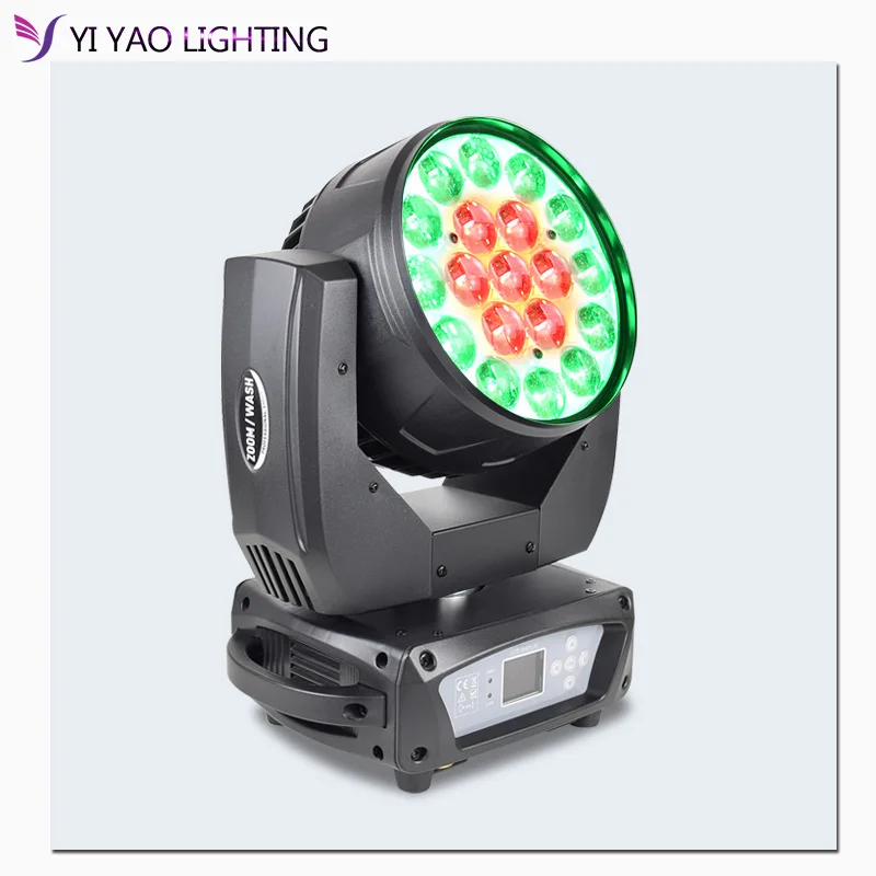 Led Wash Zoom 19x15 Вт Rgbw светильник с движущейся головкой Новый точечный s для DJ бара