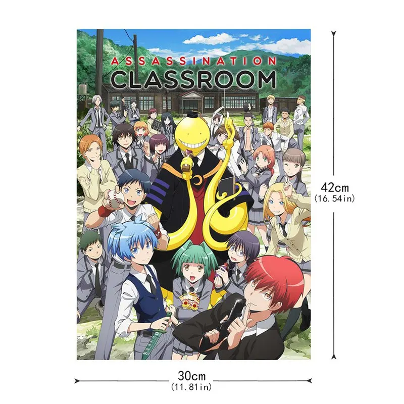 Аниме Черный Рок Korosensei Shiota Nagisa отаку постер на стену Mural прокрутки арт мелованная