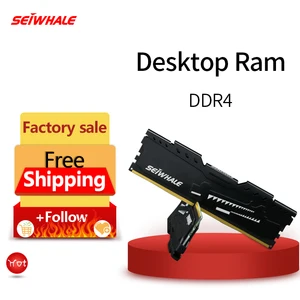 seiwhale desktop memoria rams ddr4 4gb 8gb 16gb 2400mhz 2666mhz 3000mhz for computer gaming memory dimm ram with heat sink free global shipping