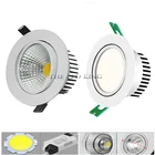 Супер яркий Epistar COB светодиодный Утопленный вниз светильник 5 Вт, 9 Вт, 12 Вт, теплый белыйнатуральный белыйхолодный белый светодиодный потолочный Точечный светильник AC220V 110V