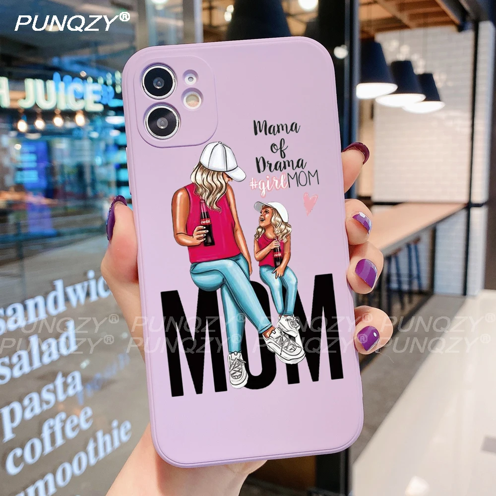 Мягкий ТПУ чехол PUNQZY с изображением милой мамы мальчика девочки ребенка для iPhone 13