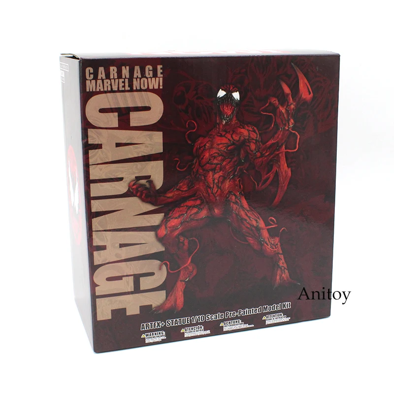 Удивительный Человек-паук Venom Carnage ARTFX+ Статуя 1/10 масштаб предварительно окрашенная фигурка Модель Набор 17 см