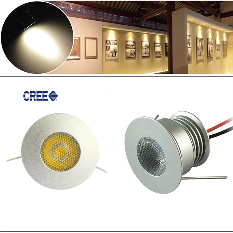Маленький светодиодный светильник 3 Вт в 12 24 В утопленный потолочный Точечный cree