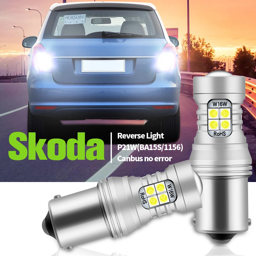 

2pcs LED Reverse Light Blub P21W BA15S Canbus Lamp For Skoda Superb Fabia 1 2 3 Octavia MK1 MK2 MK3 Felicia Rapid Roomster Yeti