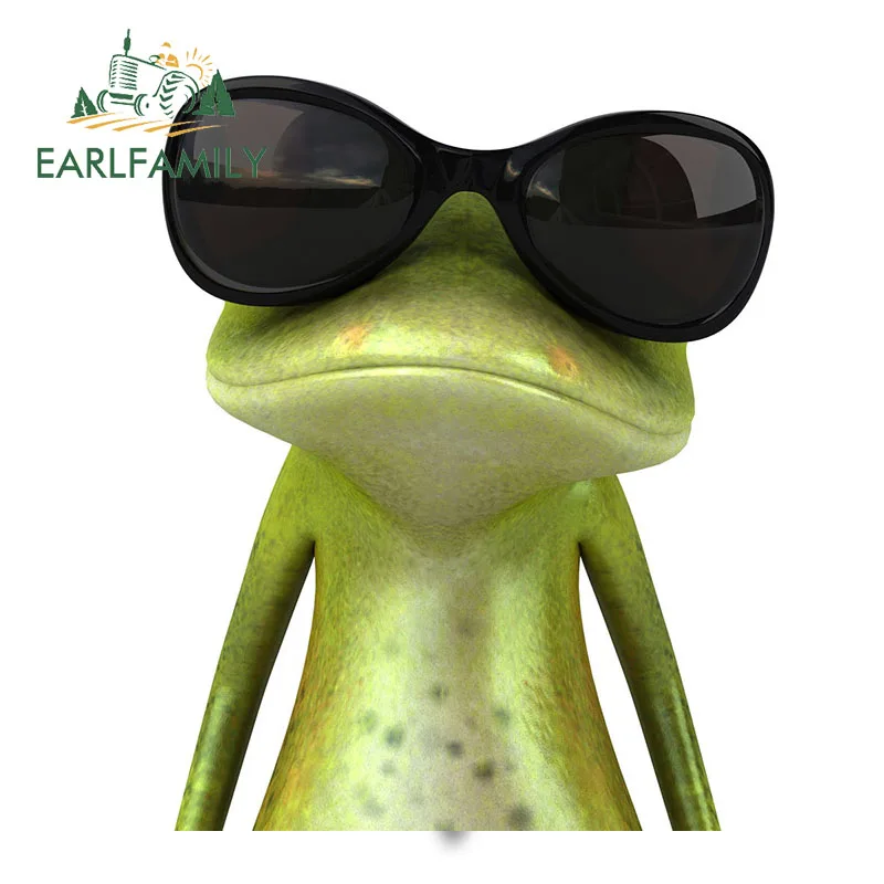 EARLFAMILY 13 см x 10 5 Забавные 3D Мультяшные лягушки автомобильные наклейки Переводные