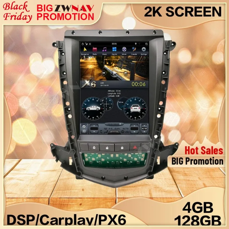 

4 + 128G Tesla экран для 2013 2014 2015 2016 2017 Cadillac SRX Android 9 блок Автомобильный мультимедийный плеер GPS аудио Радио стерео