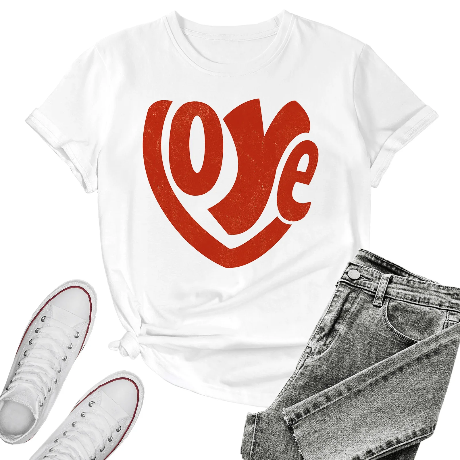 

2021 Fashion Brand New Women's Summer Casual Loose Letters Short-sleeved Rayon Breathable T-shirt Tops Women