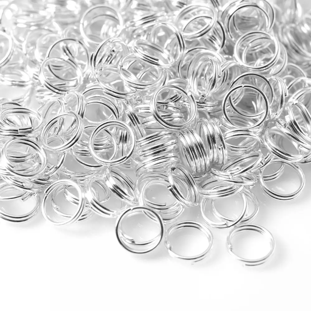 100 шт./лот 6 мм открытые соединительные кольца двойные петли разъемные для