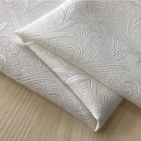 50138cm milky white floral three dimensional jacquard fabrics thin clothing hand sewn cheongsam clothesbag patchwork material