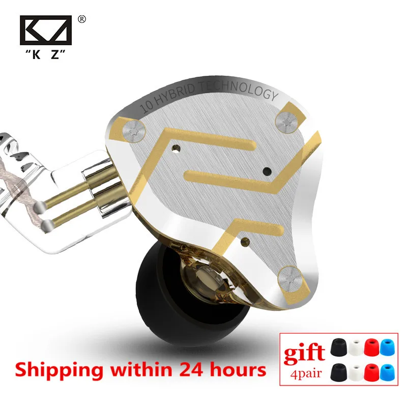 

KZ ZS10 PRO 4BA 1DD гибридная металлическая гарнитура HIFI наушники-вкладыши Спортивная гарнитура с шумоподавлением AS10 BA10 ZST ZSN PRO ES4 ZSX AS16