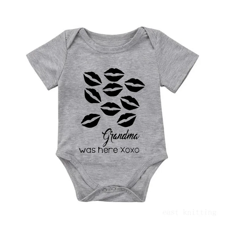 

DERMSPE Sexy Lips Graphic Print Baby Romper Soft Short-sleeved Kids Jumpsuit Newborn Baby Breathable Round Neck Clothes