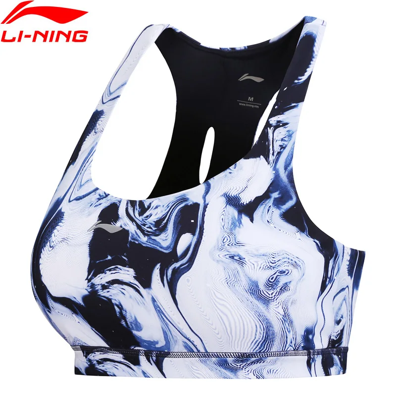 Женский спортивный бюстгальтер Li Ning эластичный облегающий дышащий с подкладкой