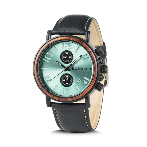 M-S28-1 Montre homme бренд BOBO BIRD Дата хронограф из натуральной кожи ремешок мужские часы дропшиппинг подарочная коробка - Цвет: M-S28-1