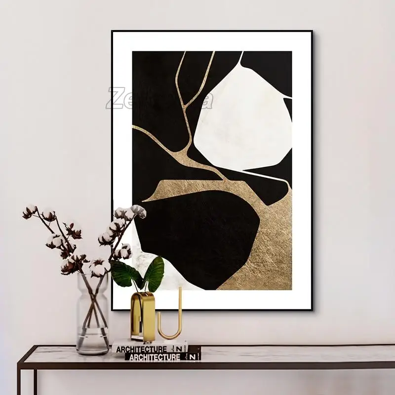 

Abstract Nordic Style Figure Canvas Painting White and Black Poster Wall Art Home Decoration Hd Print Pictures for Living Room