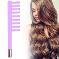 hair comb dandruff removal glass comb shaped probe for high frequency electrotherapy instrument purple light hairbrush