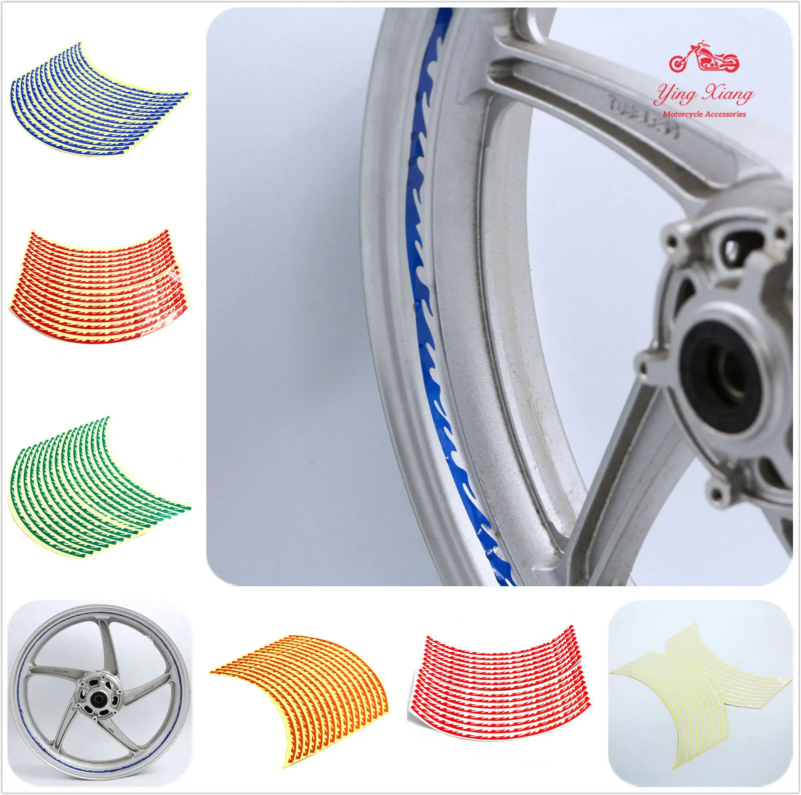 

Universal fit Cars Motorcycles Reflective Rim Tape wheel Stickers Wheels