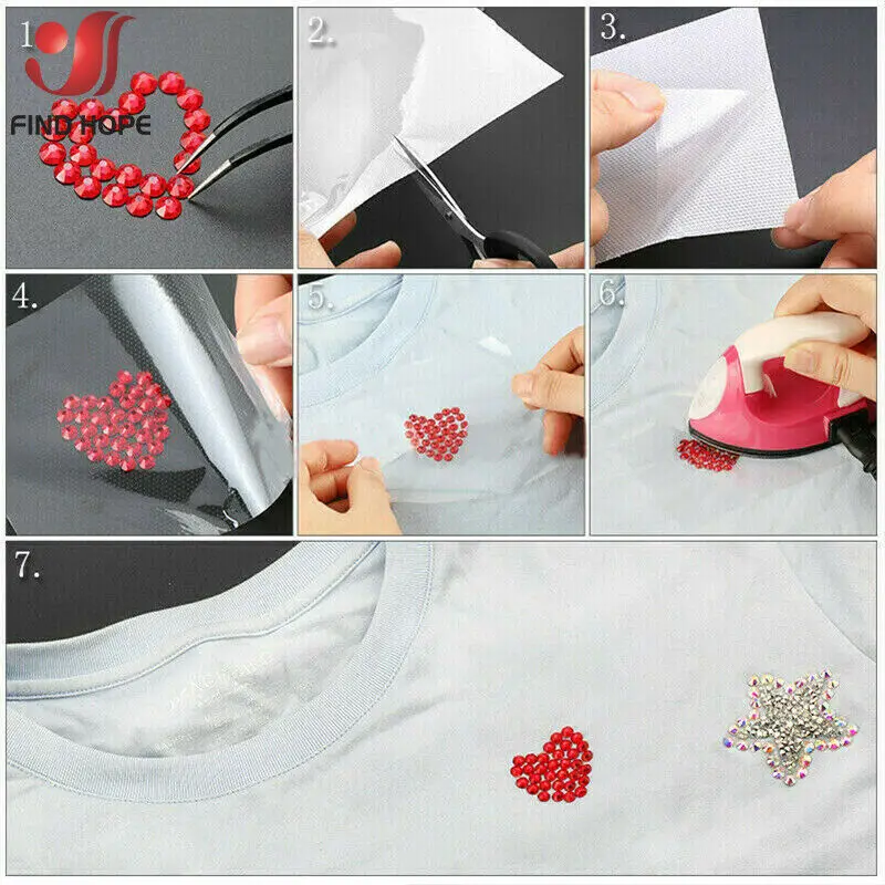 Hot fix Paper Tape 50CM Width Iron on Heat Transfer Film Adhesive DIY Fix Rhinestone Crystal Garment Tools | Дом и сад